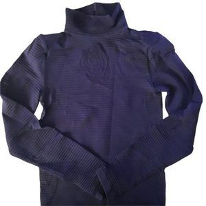 Wolford Long Sleeve Turtle Neck Purple Bodysuit